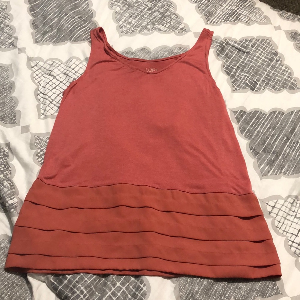 LOFT Flowy orange top